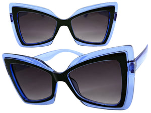 Exaggerated Vintage Retro Style SUNGLASSES Funky Unique Bow Shape Frame 49309