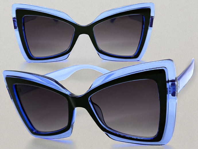 Exaggerated Vintage Retro Style SUNGLASSES Funky Unique Bow Shape Frame 49309