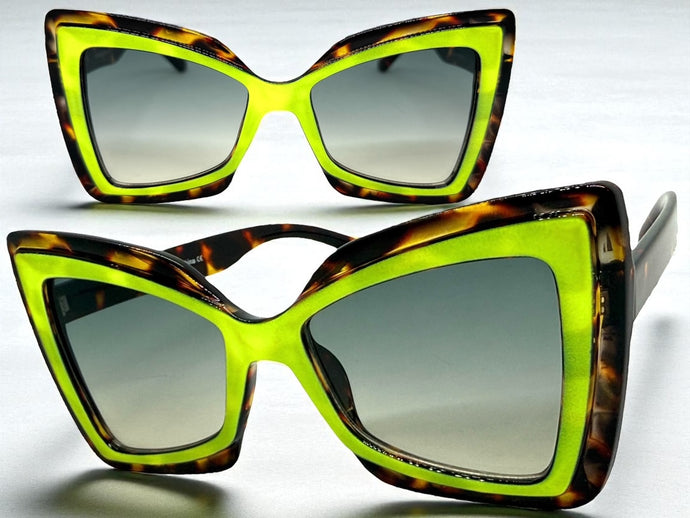 Exaggerated Vintage Retro Style SUNGLASSES Funky Tortoise Bow Shape Frame 49309