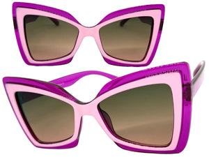 Exaggerated Vintage Retro Style SUNGLASSES Funky Pink Bow Shape Frame 49309