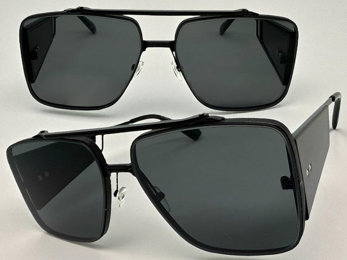 Classic Vintage Retro Luxury Hip Hop Rapper Style SUNGLASSES Large Black Frame 5024