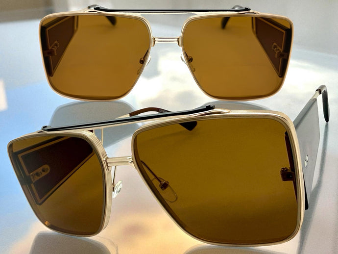 Classic Vintage Retro Luxury Hip Hop Rapper Style SUNGLASSES Large Rose Gold Frame 5024