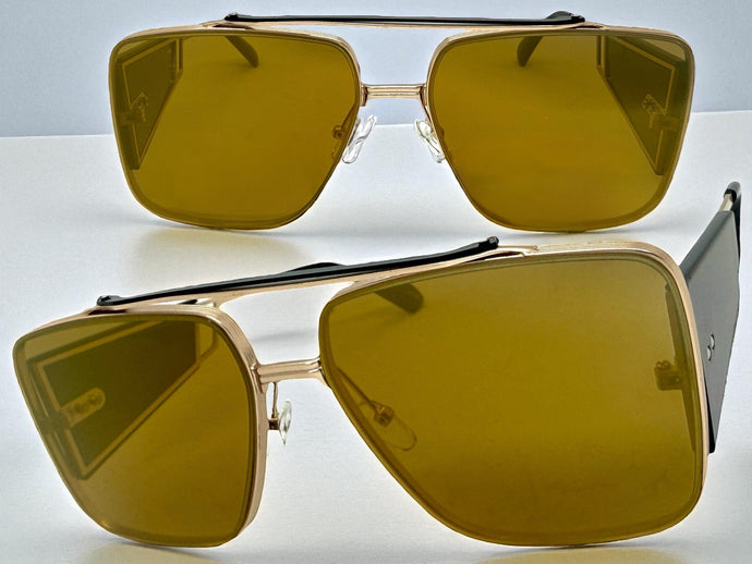 Classic Vintage Retro Luxury Hip Hop Rapper Style SUNGLASSES Large Rose Gold Frame 5024