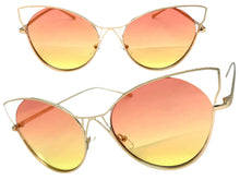 Oversized Exaggerated Retro Cat Eye Style SUNGLASSES Large Rose Gold Frame 4219