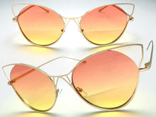 Oversized Exaggerated Retro Cat Eye Style SUNGLASSES Large Rose Gold Frame 4219