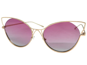 Oversized Exaggerated Retro Cat Eye Style SUNGLASSES Large Rose Gold Frame 4219