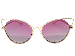 Oversized Exaggerated Retro Cat Eye Style SUNGLASSES Large Rose Gold Frame 4219