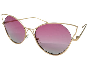 Oversized Exaggerated Retro Cat Eye Style SUNGLASSES Large Rose Gold Frame 4219
