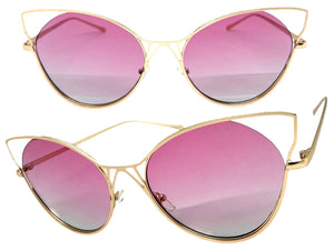 Oversized Exaggerated Retro Cat Eye Style SUNGLASSES Large Rose Gold Frame 4219