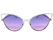 Oversized Exaggerated Retro Cat Eye Style SUNGLASSES Large Silver Frame 4219
