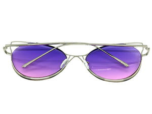 Oversized Exaggerated Retro Cat Eye Style SUNGLASSES Large Silver Frame 4219