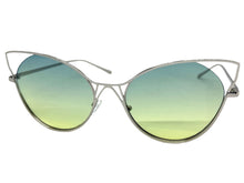 Oversized Exaggerated Retro Cat Eye Style SUNGLASSES Large Silver Frame 4219