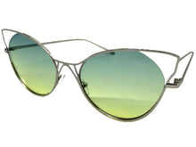 Oversized Exaggerated Retro Cat Eye Style SUNGLASSES Large Silver Frame 4219