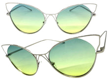 Oversized Exaggerated Retro Cat Eye Style SUNGLASSES Large Silver Frame 4219