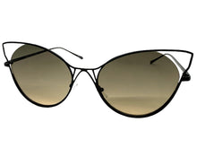 Oversized Exaggerated Retro Cat Eye Style SUNGLASSES Large Black Frame 4219
