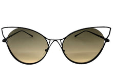 Oversized Exaggerated Retro Cat Eye Style SUNGLASSES Large Black Frame 4219