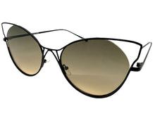 Oversized Exaggerated Retro Cat Eye Style SUNGLASSES Large Black Frame 4219