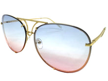 Oversized Exaggerated Vintage Retro Style SUNGLASSES Large Gold Frame 4165