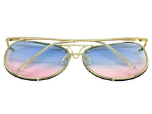 Oversized Exaggerated Vintage Retro Style SUNGLASSES Large Gold Frame 4165