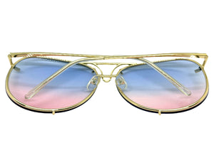 Oversized Exaggerated Vintage Retro Style SUNGLASSES Large Gold Frame 4165
