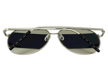 Classic Vintage Retro Style SUNGLASSES Silver Metal Frame - Chrome Lens AB227