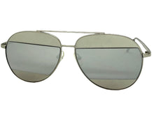 Classic Vintage Retro Style SUNGLASSES Silver Metal Frame - Chrome Lens AB227