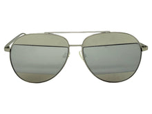Classic Vintage Retro Style SUNGLASSES Silver Metal Frame - Chrome Lens AB227