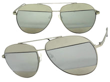 Classic Vintage Retro Style SUNGLASSES Silver Metal Frame - Chrome Lens AB227