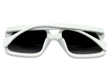 Oversized Exaggerated Vintage Retro Style SUNGLASSES Large Square White Frame 59005