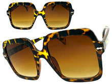 Oversized Exaggerated Vintage Retro Style SUNGLASSES Large Square Tortoise Frame 59005