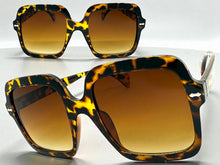Oversized Exaggerated Vintage Retro Style SUNGLASSES Large Square Tortoise Frame 59005