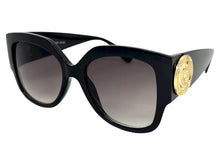 Oversized Exaggerated Vintage Retro Style SUNGLASSES Large Thick Black Frame 4382