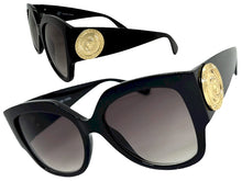 Oversized Exaggerated Vintage Retro Style SUNGLASSES Large Thick Black Frame 4382