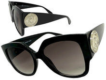 Oversized Exaggerated Vintage Retro Style SUNGLASSES Large Thick Black Frame 4382