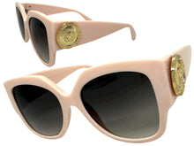 Oversized Exaggerated Vintage Retro Style SUNGLASSES Large Thick Pink Frame 4382