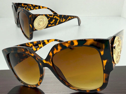 Oversized Exaggerated Vintage Retro Style SUNGLASSES Large Thick Tortoise Frame 4382