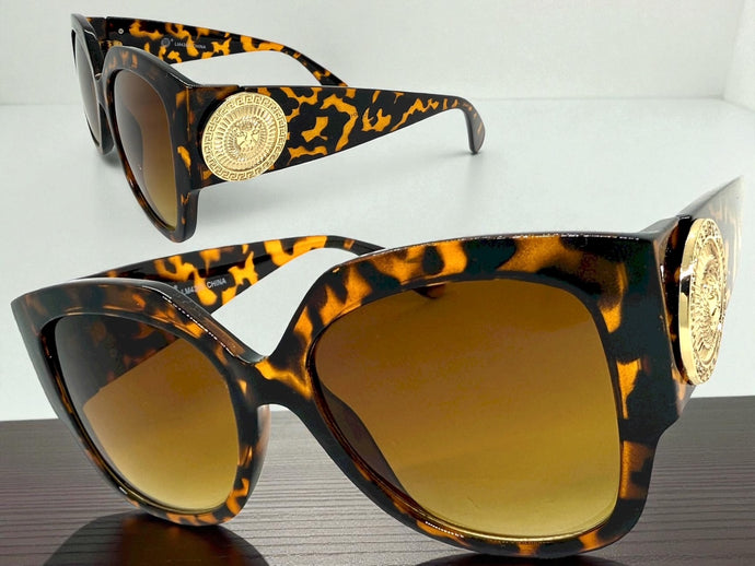 Oversized Exaggerated Vintage Retro Style SUNGLASSES Large Thick Tortoise Frame 4382