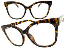 Oversized Exaggerated Vintage Retro Cat Eye Style Clear Lens EYEGLASSES Large Tortoise Frame P6041