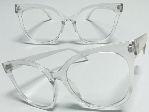 Oversized Exaggerated Vintage Retro Cat Eye Style Clear Lens EYEGLASSES Large Transparent Frame 7880