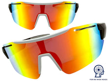 Oversized Sporty Wrap Around Cycling Fishing Biker SUNGLASSES Large Black Frame - Gold Lens 5204