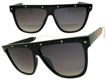 Oversized Classic Vintage Retro Style SUNGLASSES Large Black & Gold Frame 30397