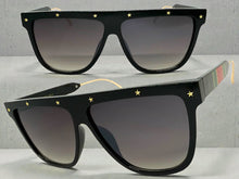 Oversized Classic Vintage Retro Style SUNGLASSES Large Black & Gold Frame 30397