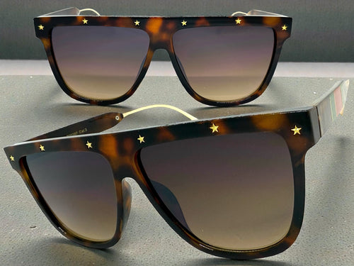 Oversized Classic Vintage Retro Style SUNGLASSES Large Tortoise & Gold Frame 30397