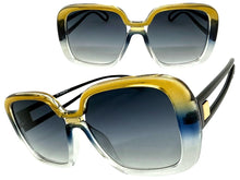 Oversized Exaggerated Vintage Retro Style SUNGLASSES Large Square Funky Frame 80960