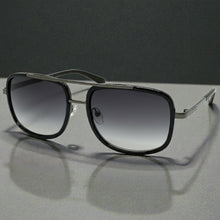Classic Modern Retro Luxury Designer Style SUNGLASSES Square Black & Gunmetal Frame 3077