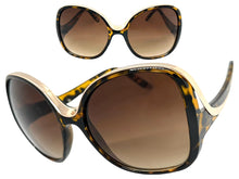 Oversized Exaggerated Vintage Retro Style SUNGLASSES Large Square Tortoise & Rose Gold Frame 30340
