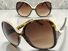 Oversized Exaggerated Vintage Retro Style SUNGLASSES Large Square Tortoise & Rose Gold Frame 30340
