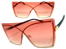 Oversized Trendy Bold Modern Retro Shield Style SUNGLASSES Large Flat Multicolor Lens E0443