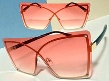 Oversized Trendy Bold Modern Retro Shield Style SUNGLASSES Large Flat Multicolor Lens E0443