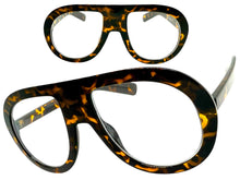 Oversized Classic Vintage Retro Style Clear Lens EYEGLASSES Large Round Tortoise Frame TR90